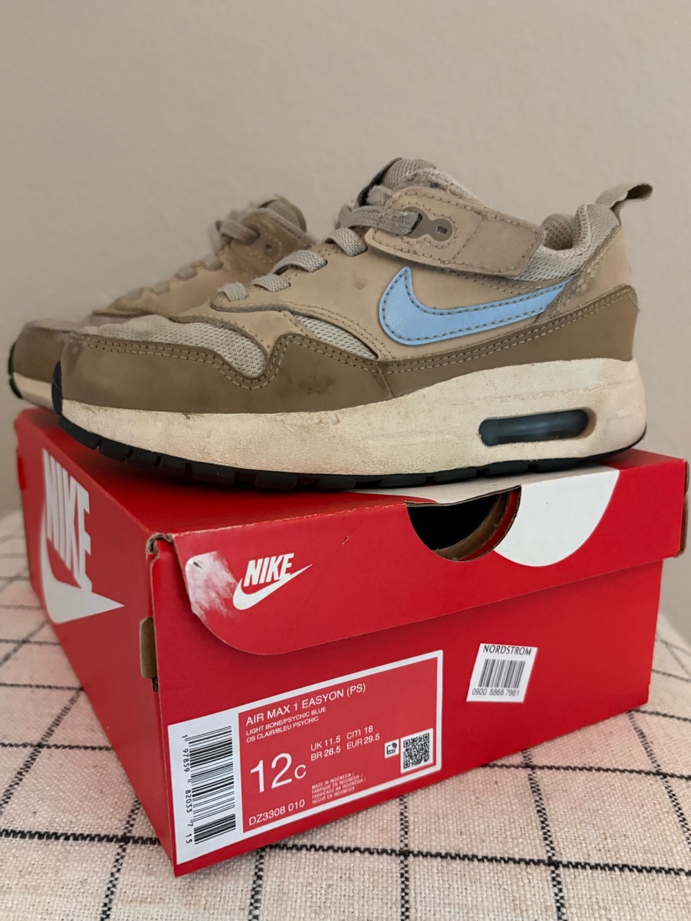 Nike Kids’ Air Max 1 EasyOn Sneaker
